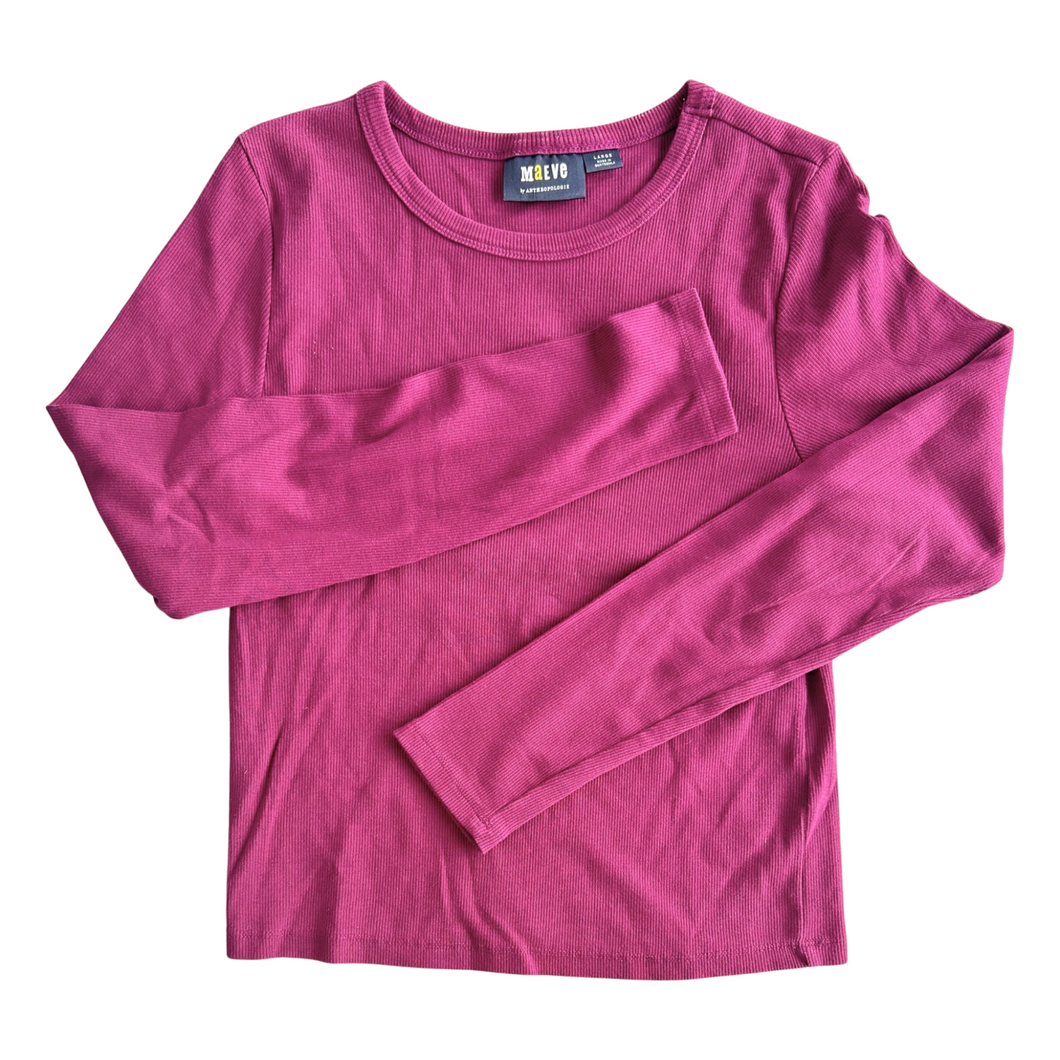 anthropologie Long Sleeve Top Size Large